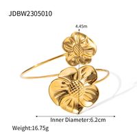 Ig Style Sunflower Stainless Steel Plating 18k Gold Plated Bangle sku image 1