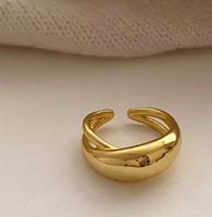 Simple Style Classic Style Solid Color Titanium Steel Plating Gold Plated Rings main image 7