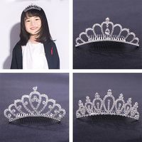 Princess Crown Alloy Inlay Rhinestones Hair Combs main image 1