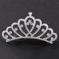 Princess Crown Alloy Inlay Rhinestones Hair Combs sku image 1