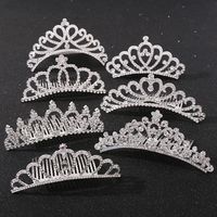 Princess Crown Alloy Inlay Rhinestones Hair Combs main image 3