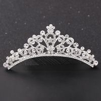 Princess Crown Alloy Inlay Rhinestones Hair Combs sku image 3