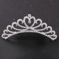 Princess Crown Alloy Inlay Rhinestones Hair Combs sku image 4