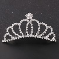 Princess Crown Alloy Inlay Rhinestones Hair Combs sku image 2