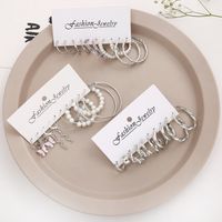 3 Sets Ig Style Simple Style Circle Snake Butterfly Inlay Alloy Pearl Zircon Earrings main image 7