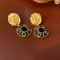 1 Pair Classical Lady Cross Enamel Plating Inlay Copper Ear Studs sku image 206