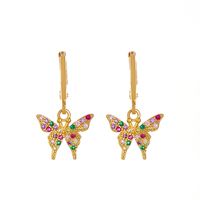 Korean Fashion Earrings Temperament Diamond Small Butterfly Earrings Ear Buckle Super Fairy Forest Simple Earrings sku image 3