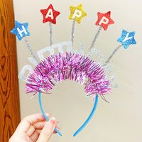 Colorful Birthday Headband Cute Children's Party Dress Up Funny Ornaments sku image 5