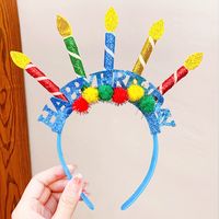 Colorful Birthday Headband Cute Children's Party Dress Up Funny Ornaments sku image 2