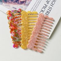 Casual Color Block Acetic Acid Sheets Hair Combs main image 1