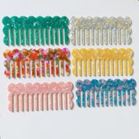 Casual Color Block Acetic Acid Sheets Hair Combs main image 3