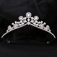 Princess Bridal Crown Alloy Inlay Rhinestones Zircon Crown main image 4