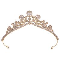 Princess Bridal Crown Alloy Inlay Rhinestones Zircon Crown main image 2