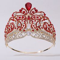 Queen Bridal Crown Alloy Inlay Artificial Crystal Rhinestones Zircon Crown sku image 6