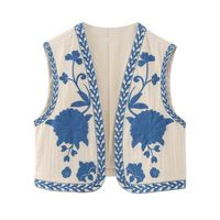 Women's Vest Tank Tops Embroidery Ethnic Style Flower main image 3