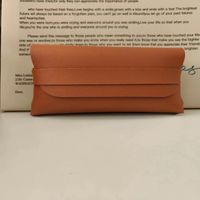Retro Simple Solid Color Portable Pu Glasses Bag sku image 5