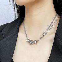 Vêtement De Rue Géométrique Acier Inoxydable Placage Collier En Couches sku image 11