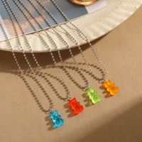 Cute Simple Style Bear Arylic Women's Pendant Necklace main image 6