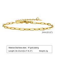 Elegant Geometric 201 Stainless Steel 18K Gold Plated Zircon Bracelets In Bulk sku image 5