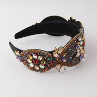 Retro Water Droplets Alloy Inlay Rhinestones Hair Band main image 5