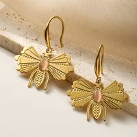 1 Pair Simple Style Commute Bee Plating 304 Stainless Steel 18K Gold Plated Drop Earrings main image 1