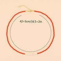 Vacation Sweet Solid Color Artificial Crystal Freshwater Pearl Beaded Chain Necklace main image 5