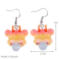 1 Pair Cute Cartoon Plastic Resin Drop Earrings main image 2