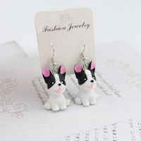 1 Pair Cute Dog Plastic Resin Drop Earrings sku image 9
