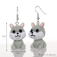 1 Pair Cute Dog Plastic Resin Drop Earrings main image 2