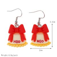 1 Pair Cute Sweet Fruit Heart Shape Plastic Resin Earrings sku image 1