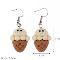1 Pair Cute Sweet Fruit Heart Shape Plastic Resin Earrings sku image 5