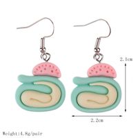 1 Pair Cute Sweet Fruit Heart Shape Plastic Resin Earrings sku image 3