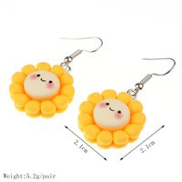 1 Pair Cute Sweet Fruit Heart Shape Plastic Resin Earrings sku image 17