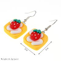 1 Pair Cute Sweet Fruit Heart Shape Plastic Resin Earrings sku image 15