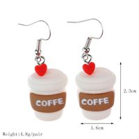 1 Pair Cute Sweet Fruit Heart Shape Plastic Resin Earrings sku image 14