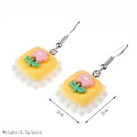 1 Pair Cute Sweet Fruit Heart Shape Plastic Resin Earrings sku image 19