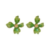 1 Pair Ig Style Sweet Flower Strawberry Butterfly Plating Inlay Alloy Rhinestones Ear Studs main image 3