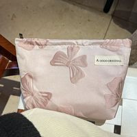 Women's Small All Seasons Canvas Flower Elegant Square Zipper Cosmetic Bag sku image 8