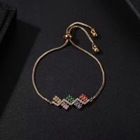 Glam Simple Style Geometric Copper Plating Inlay Zircon Bracelets main image 2