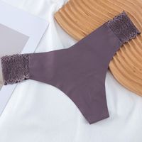 Solid Color Breathable Invisible Low Waist Briefs Panties sku image 8