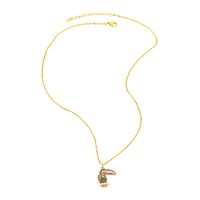 Ig Style Cool Style Penguin Cat Parrot Copper Plating Inlay Zircon 18k Gold Plated Pendant Necklace main image 5