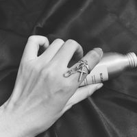 Einfacher Stil Geometrisch Imitationsperle Legierung Überzug Metall Finger Armband sku image 8