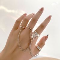 Simple Style Geometric Imitation Pearl Alloy Plating Metal Mitten-type Bracelet sku image 9