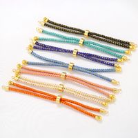 Casual Elegant Color Block Copper Plating Woven Belt 18k Gold Plated Jewelry Accessories main image 8