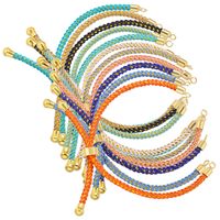 Casual Elegant Color Block Copper Plating Woven Belt 18k Gold Plated Jewelry Accessories main image 9