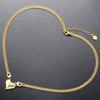 Casual Elegant Heart Shape Copper Plating Inlay Zircon 18k Gold Plated Pendant Necklace main image 2
