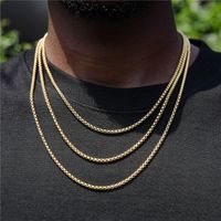 Streetwear Solid Color Stainless Steel Plating Men'S Necklace main image 7