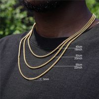 Streetwear Solid Color Stainless Steel Plating Men'S Necklace main image 5