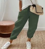 Women's Daily Casual Solid Color Ankle-length Pocket Casual Pants main image 3