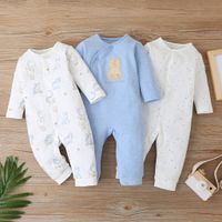 Spring And Autumn Baby Long-sleeved Romper Cartoon Casual One-piece Three-piece Combination sku image 6